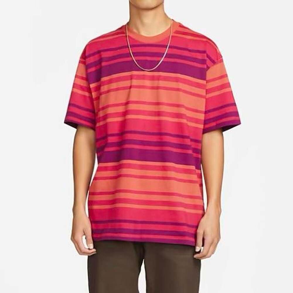 Nike SB Striped Skate T-Shirt Red Clay